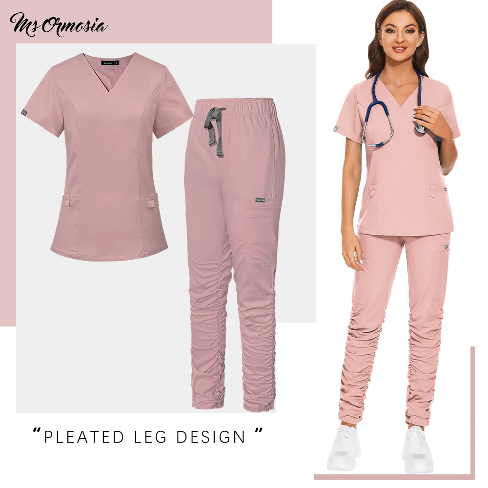 Nurse Uniforms Women's T-shirts Top Blouse With Trousers Medical Clothes Oversized Nuring Scrub Set Short Sleeve Casual Workwear
Nurse Uniforms Women's T-shirts Top Blouse With Trousers Medical Clothes Oversized Nuring Scrub Set Short Sleeve Casual Workwear