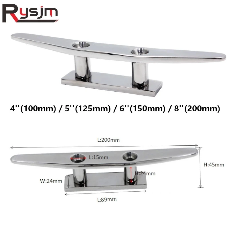316 Stainless Steel Boat Cleat Low Flat Cleat 4inch 5inch 6inch 8inch Polished Surface Combo Mooring Cleats for boat accessories
316 Stainless Steel Boat Cleat Low Flat Cleat 4inch 5inch 6inch 8inch Polished Surface Combo Mooring Cleats for boat accessories