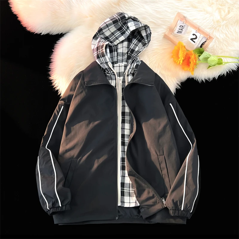 For 2023 Fake Two Piece Jacket Autumn Spring Outdoor Sports Cardigan Casual Oversize 5XL Windbreaker Clothes
For 2023 Fake Two Piece Jacket Autumn Spring Outdoor Sports Cardigan Casual Oversize 5XL Windbreaker Clothes