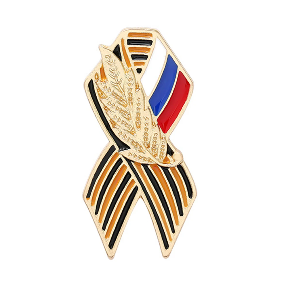 Ribbon Sign Badge with Russian Flag Saint George Victory Day Lapel Pin Festive Brooches History Memory Symbol Pins
Ribbon Sign Badge with Russian Flag Saint George Victory Day Lapel Pin Festive Brooches History Memory Symbol Pins