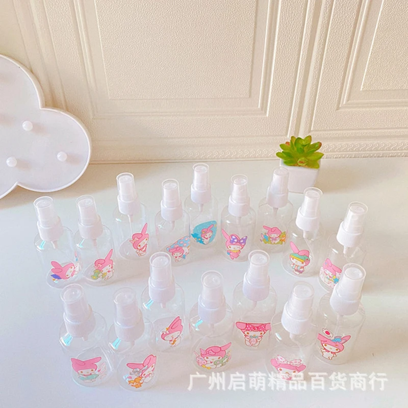 50Ml Sanrios Anime Kuromi Melody Cinnamoroll Transparent Spray Bottle Kawaii Alcohol Disinfectant Portable Perfume Gift - купить по