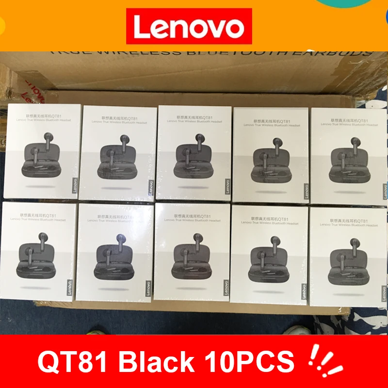 Lenovo NEW QT81 10Pcs Bluetooth Wireless Headphone Stereo Sports Waterproof Earbuds Headsets with Microphone Earphones HD Call
Lenovo NEW QT81 10Pcs Bluetooth Wireless Headphone Stereo Sports Waterproof Earbuds Headsets with Microphone Earphones HD Call