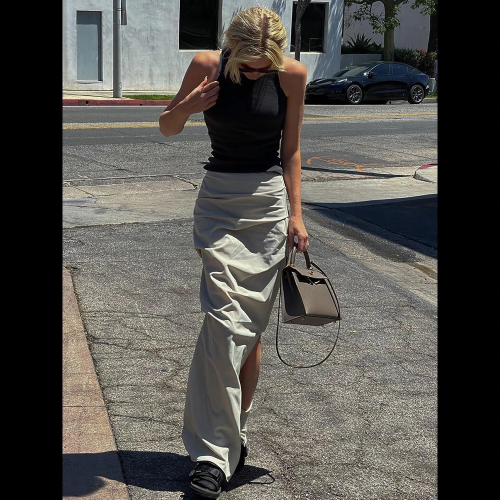 HEZIOWYUN Ladies Long High Street Skirt Women Leisure Style Solid Color High Waist Ruched Side Split Zipper Slim Skirts
HEZIOWYUN Ladies Long High Street Skirt Women Leisure Style Solid Color High Waist Ruched Side Split Zipper Slim Skirts