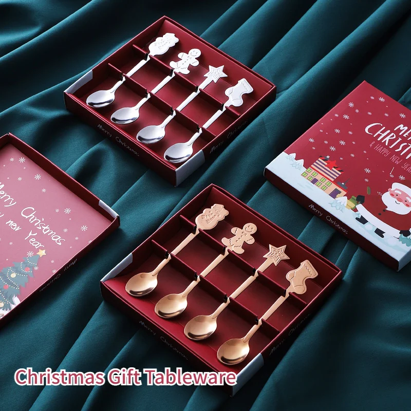 Christmas Spoons Present Children's Gifts Stainless Steel Cutlery Kitchen Supplies Dinner Set Spoon Box Navidad Tableare
Christmas Spoons Present Children's Gifts Stainless Steel Cutlery Kitchen Supplies Dinner Set Spoon Box Navidad Tableare