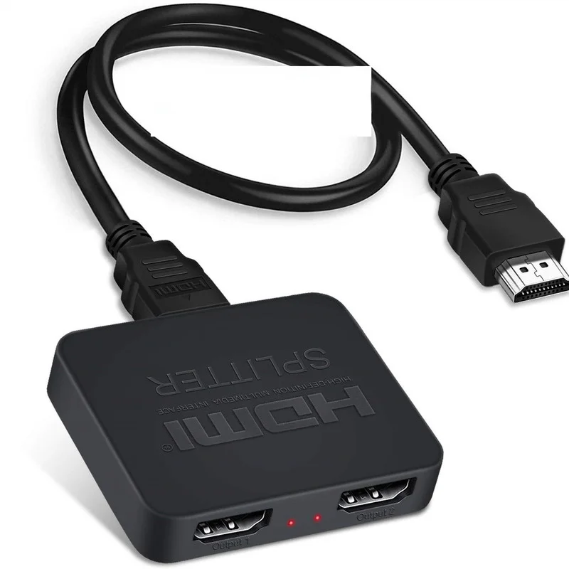 1x2 Switch Splitter HDMI-compatible 4k 60hz 1 In 2 Out for Dual Monitors Full HD 1080P 3D Come with High Speed Cable
1x2 Switch Splitter HDMI-compatible 4k 60hz 1 In 2 Out for Dual Monitors Full HD 1080P 3D Come with High Speed Cable