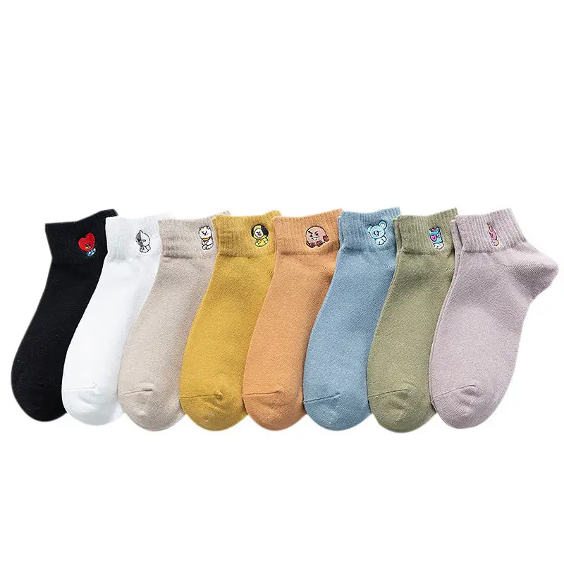 Kpop Boys Kawaii Bt21 Bangtan Boys Girls Shallow Breathable Cotton Socks Anime Peripherals Girly Heart Animal Embroidered Socks
Kpop Boys Kawaii Bt21 Bangtan Boys Girls Shallow Breathable Cotton Socks Anime Peripherals Girly Heart Animal Embroidered Socks