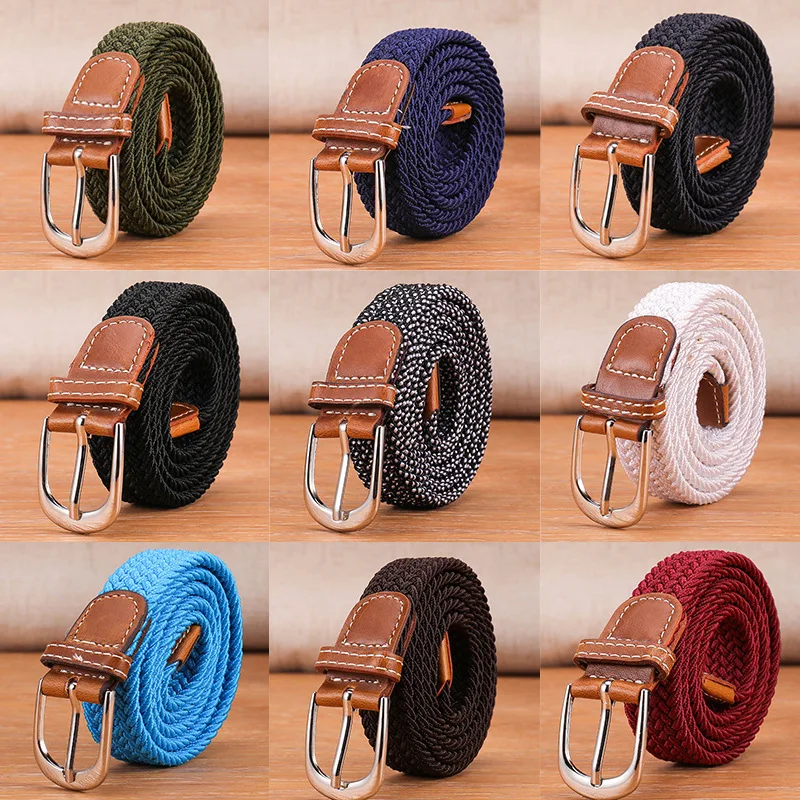 Luxury Brand Versatile Canvas Men Women Belt Metal Buckle Elastic Braided Elastic Belt High Quality Designer Belts for Mens Belt
Luxury Brand Versatile Canvas Men Women Belt Metal Buckle Elastic Braided Elastic Belt High Quality Designer Belts for Mens Belt