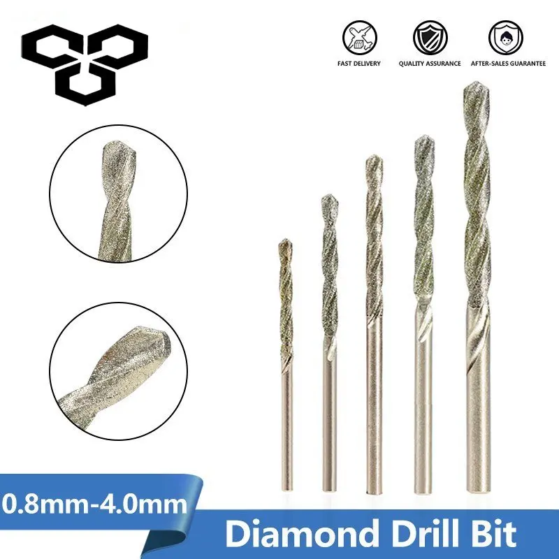 Diamond Coated Drill Bit 0.8mm-4.0mm Micro HSS Twist Drill Bit for Tile Stone Marble Brick Hole Drilling 10pcs
Diamond Coated Drill Bit 0.8mm-4.0mm Micro HSS Twist Drill Bit for Tile Stone Marble Brick Hole Drilling 10pcs