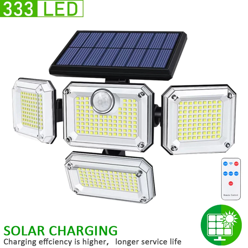 Светодиодный уличный фонарь на солнечной батарее, водонепроницаемый Встроенный Настенный уличный светильник ильник с несколькими головка... 
Светодиодный уличный фонарь на солнечной батарее, водонепроницаемый Встроенный Настенный уличный светильник ильник с несколькими головка...