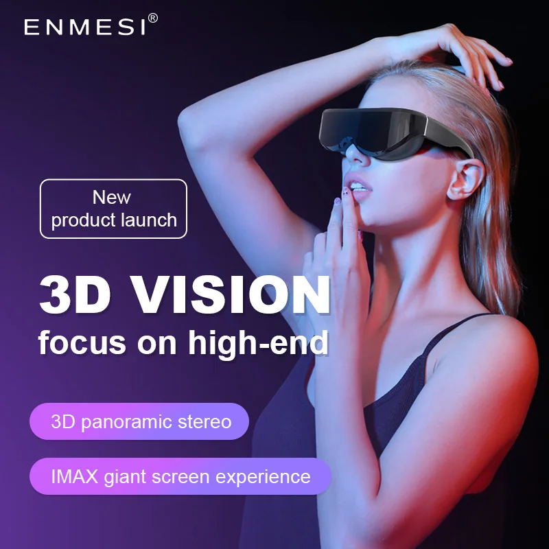 ENMEIS HMD2021 New HDMI Head-Mounted Near-Eye High-Definition Giant Screen 3DVR Virtual Reality Movie Game Video Glasses Display
ENMEIS HMD2021 New HDMI Head-Mounted Near-Eye High-Definition Giant Screen 3DVR Virtual Reality Movie Game Video Glasses Display