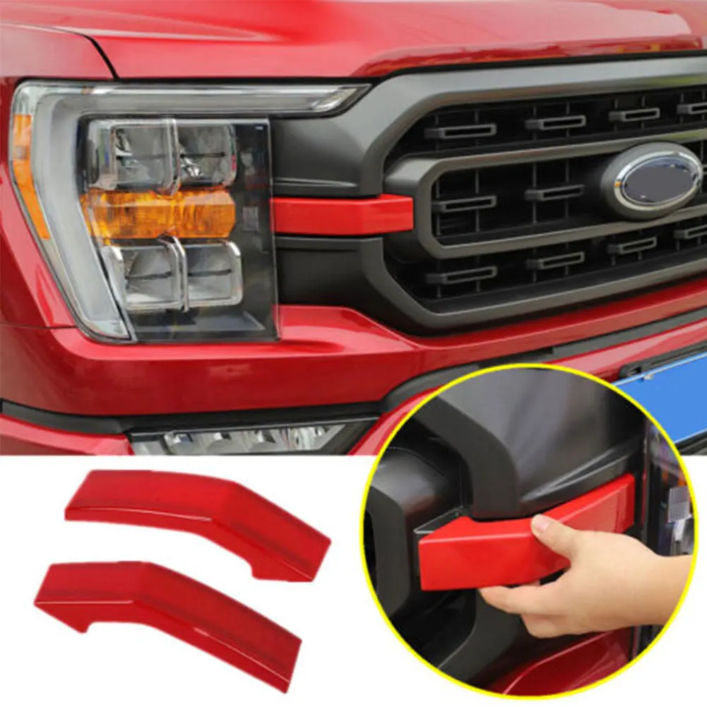 2 шт./компл. для Ford F150 F-150 2021-2022, красная передняя фара бампера и решетка радиатора улучшают внешний вид и стиль автомобиля
2 шт./компл. для Ford F150 F-150 2021-2022, красная передняя фара бампера и решетка радиатора улучшают внешний вид и стиль автомобиля