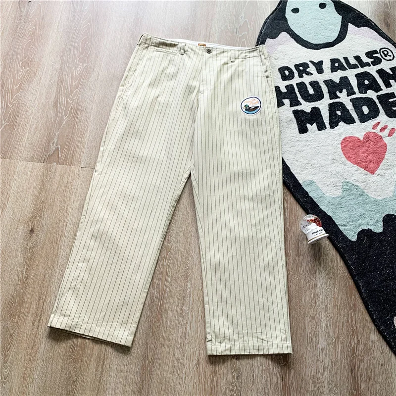 Luxury Brand high quality 2023ss Human Made Pants Men Women 1:1 Best Quality High Street Vintage Cargo Straight Stripe Trousers 
Luxury Brand high quality 2023ss Human Made Pants Men Women 1:1 Best Quality High Street Vintage Cargo Straight Stripe Trousers