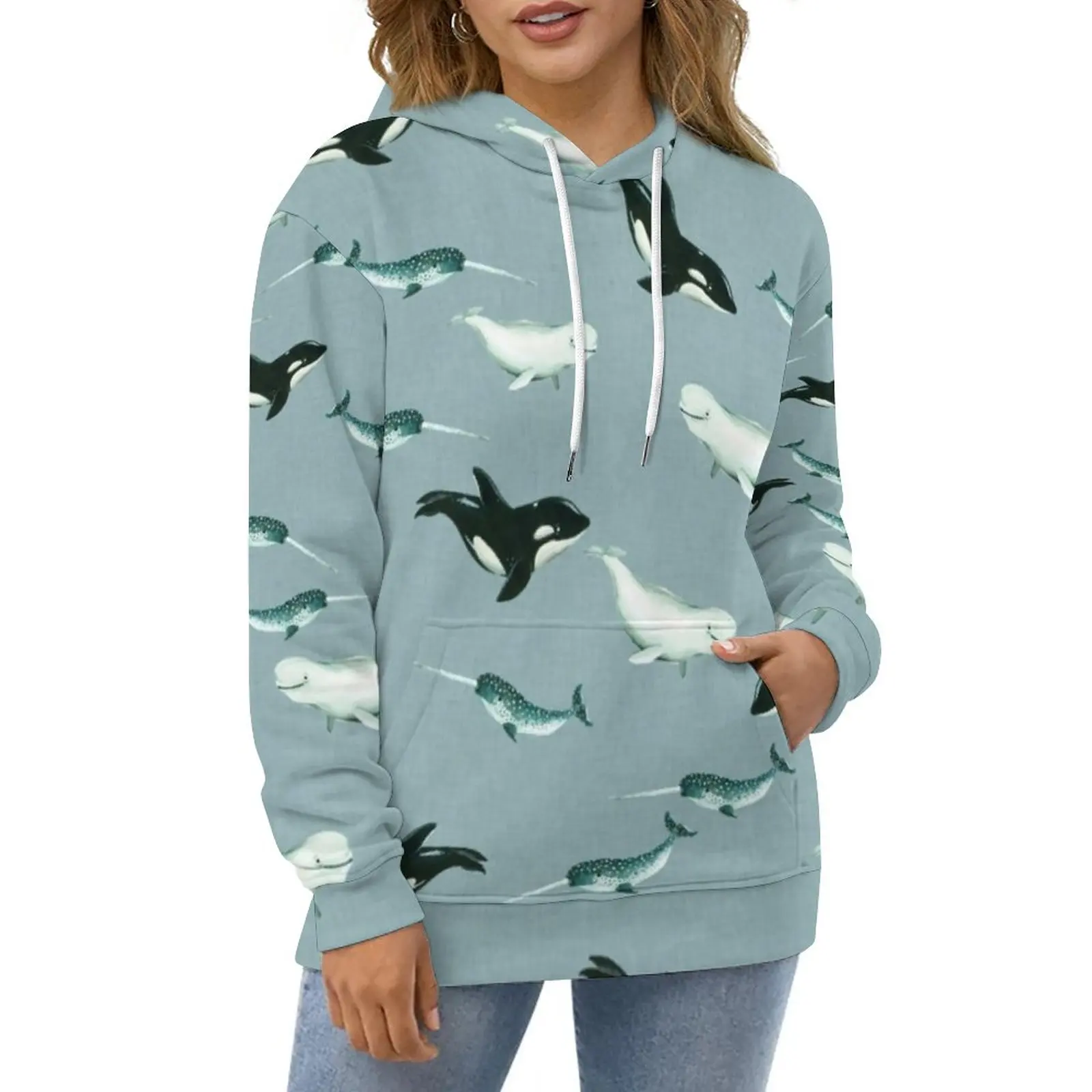 Худи в стиле оверсайз с принтом арктических животных, Повседневный пуловер в эстетике Кита, медведя, Свободный свитшот с капюшоном и графич...
Худи в стиле оверсайз с принтом арктических животных, Повседневный пуловер в эстетике Кита, медведя, Свободный свитшот с капюшоном и графич...