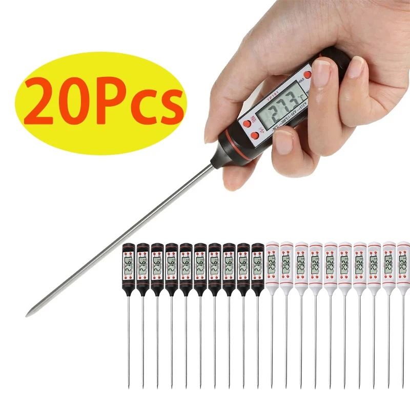 20 шт. Кухонный Термометр для масла, игольчатый пищевой термометр, измеритель температуры мгновенного считывания мяса, тестер с зондом для гриля, барбекю 
20 шт. Кухонный Термометр для масла, игольчатый пищевой термометр, измеритель температуры мгновенного считывания мяса, тестер с зондом для гриля, барбекю