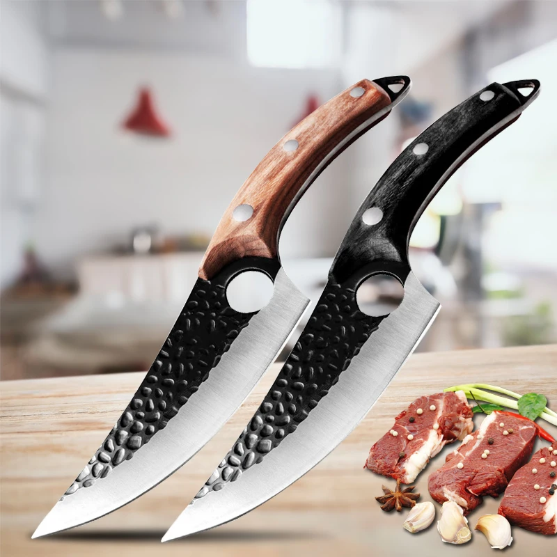 

Шеф-нож, кованый нож из нержавеющей стали для мясника, искусственный нож для мяса, рыбы, фруктов, овощей, нож для костей, мясницкий нож