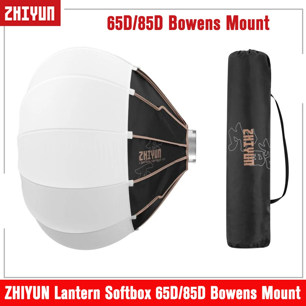 

ZHIYUN Lantern Softbox 65D 85D Bowens Mount Light Diffuser for Zhiyun G60&X100 Aputure Amaran Godox Sokani X100 LED Video Light