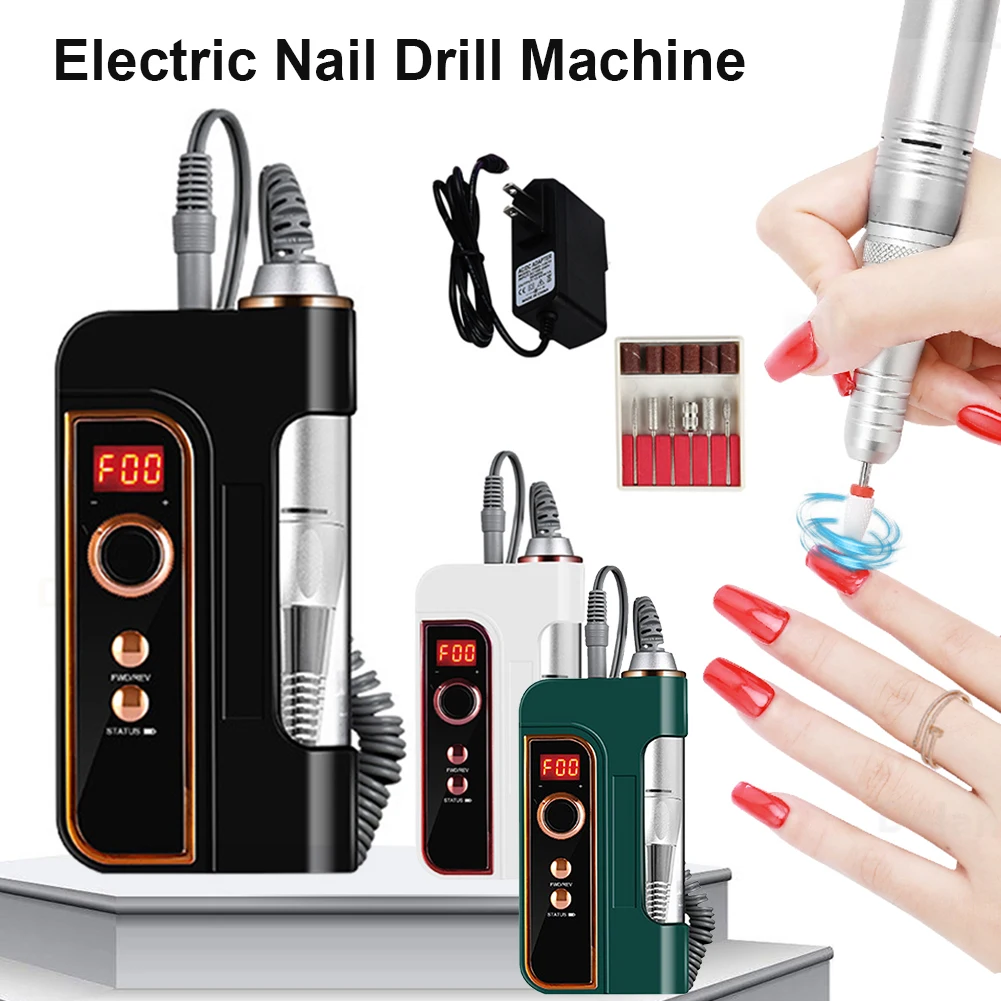 Portable Electric Nail Drill Machine 30000rpm Rechargeable Dead Skin Removing Manicure Pedicure Nail File Manicure Drill Tool
Portable Electric Nail Drill Machine 30000rpm Rechargeable Dead Skin Removing Manicure Pedicure Nail File Manicure Drill Tool