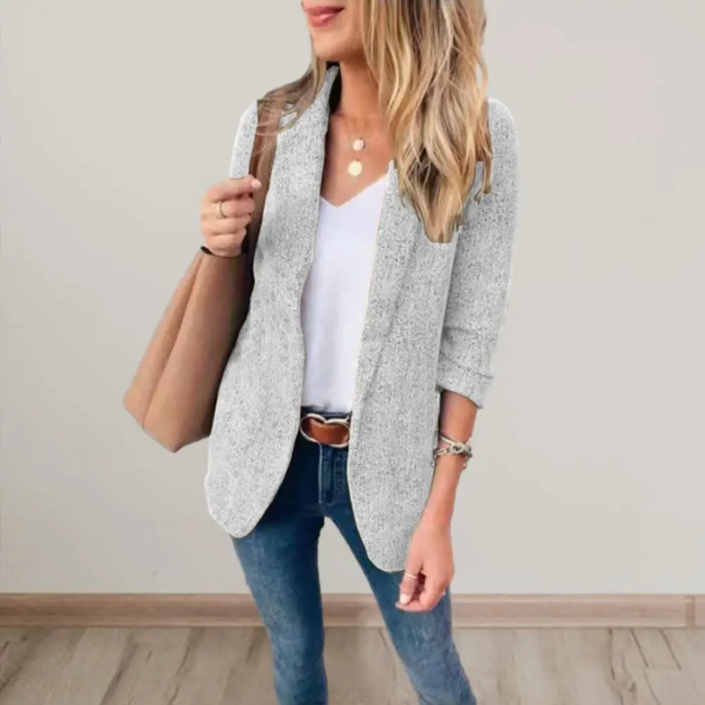 Women Blazer Long Sleeves Lady Formal Coat Solid Color Open Stitch Business Coat Loose Slim Fit Loose Lady Jacket
Women Blazer Long Sleeves Lady Formal Coat Solid Color Open Stitch Business Coat Loose Slim Fit Loose Lady Jacket