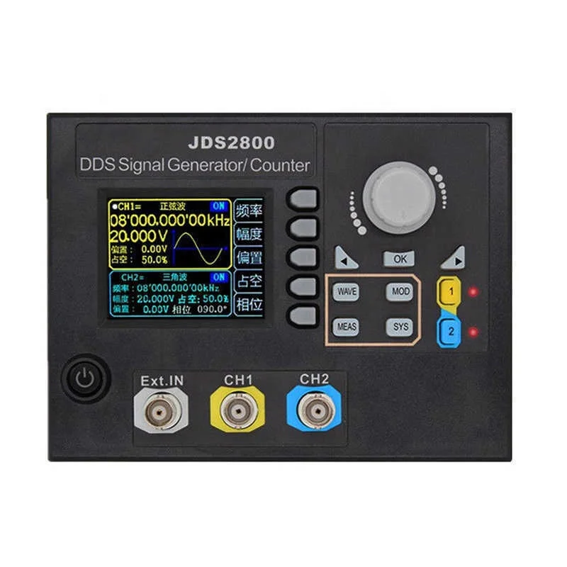 JDS2800 40MHz Digital Dual Channel Arbitrary Waveform Pulse Signal Counter DDS Function Generator
JDS2800 40MHz Digital Dual Channel Arbitrary Waveform Pulse Signal Counter DDS Function Generator