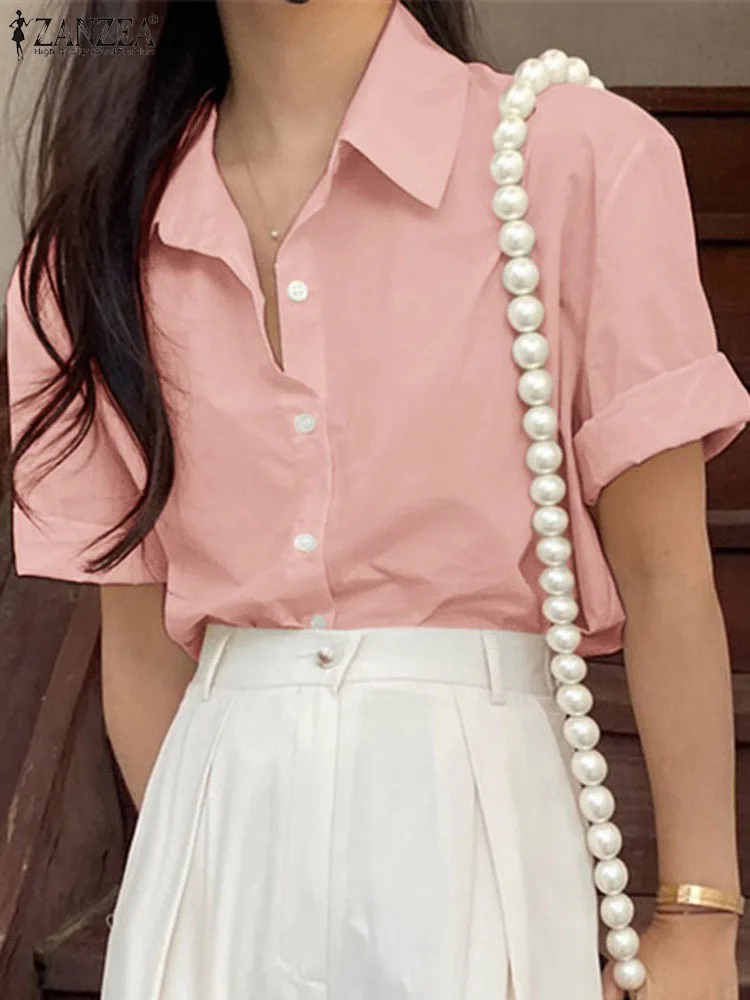 ZANZEA 2022 модная блузка с лацканами, повседневные Элегантные женские блузы, Корейская Базовая рубашка с коротким рукавом, рабочая одежда, женс...
ZANZEA 2022 модная блузка с лацканами, повседневные Элегантные женские блузы, Корейская Базовая рубашка с коротким рукавом, рабочая одежда, женс...
