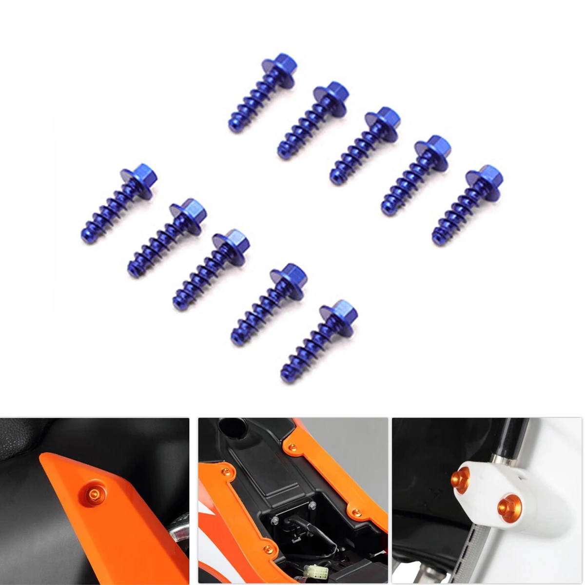 10PCS Motocross Self Tapping Screw Bolt Kit For KTM EXC EXCF XC XCF SX SXF TPI SIX DAYS 125 250 300 350 400 450 500 1997-2022
10PCS Motocross Self Tapping Screw Bolt Kit For KTM EXC EXCF XC XCF SX SXF TPI SIX DAYS 125 250 300 350 400 450 500 1997-2022