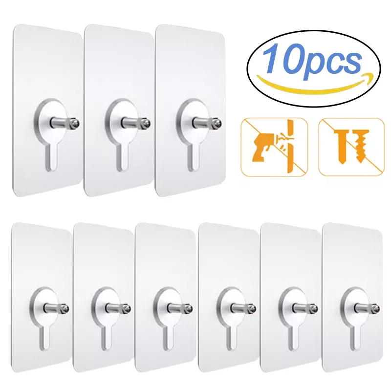 10Pcs Shelf Adhesive Wall Hooks Clear Closet Cabinet Shelf Pegs Wall Hangers Kitchen Bathroom Screw Hook Hanger
10Pcs Shelf Adhesive Wall Hooks Clear Closet Cabinet Shelf Pegs Wall Hangers Kitchen Bathroom Screw Hook Hanger