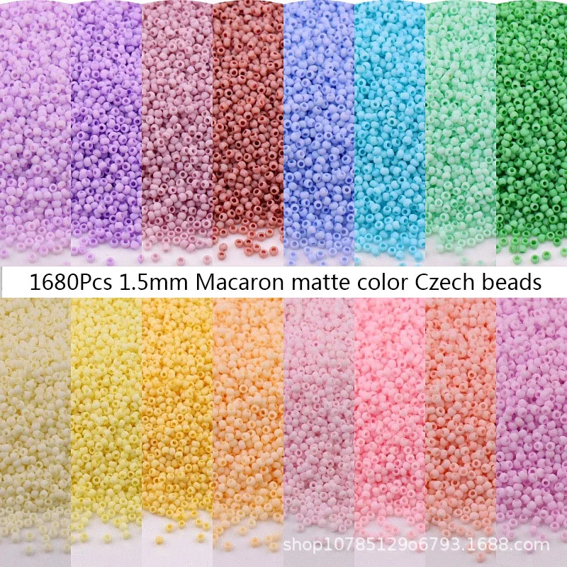 15/0 1.5mm Matte Macaron Czech Glass Seed Spacer Beads 10g Austrian Glass Beads Used for Jewelry Making Clothing DIY Accessories
15/0 1.5mm Matte Macaron Czech Glass Seed Spacer Beads 10g Austrian Glass Beads Used for Jewelry Making Clothing DIY Accessories