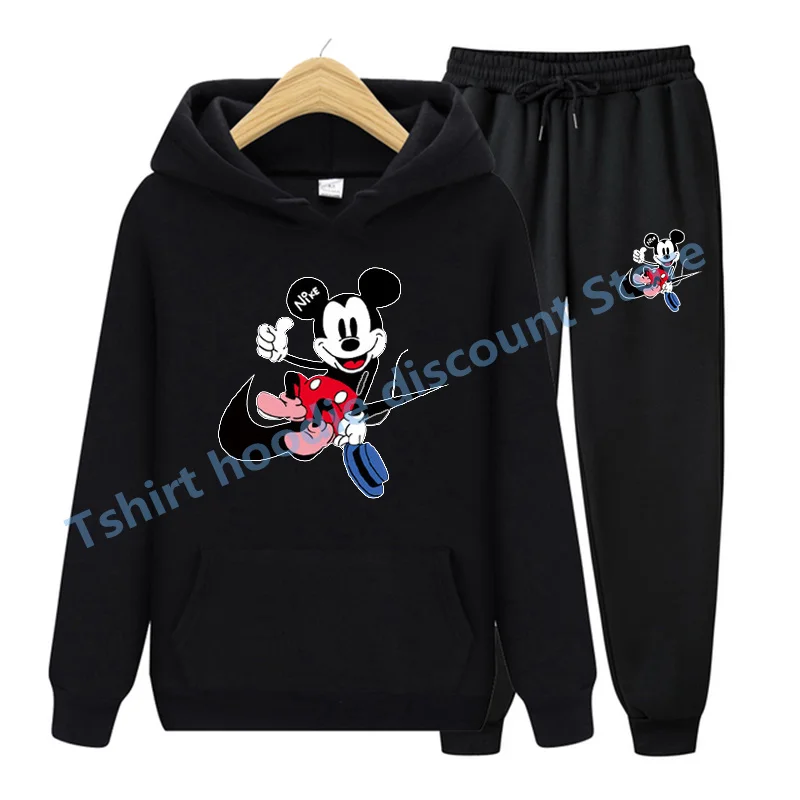 Disney Women Hoodies Pants Suit Cartoon Mickey Mouse Clothing Printing Sweatshirts Casual Fashion men Pullover Jogging Pant
Disney Women Hoodies Pants Suit Cartoon Mickey Mouse Clothing Printing Sweatshirts Casual Fashion men Pullover Jogging Pant