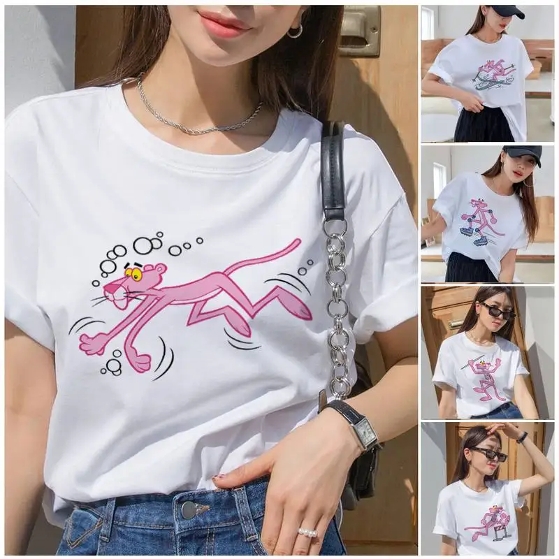 Disney Pink Panther Kawaii Design T Shirt Summer Clothes Casual Women Tee Hip Hop O-Neck Streetwear Print Comfort T-shirt 
Disney Pink Panther Kawaii Design T Shirt Summer Clothes Casual Women Tee Hip Hop O-Neck Streetwear Print Comfort T-shirt