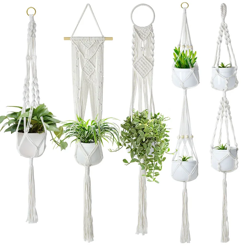 Plant Hangers Indoor Hanging Planter Holder Basket with Wood Beads Decorative Flower Pot Holder Tassels for Boho Home Decor
Plant Hangers Indoor Hanging Planter Holder Basket with Wood Beads Decorative Flower Pot Holder Tassels for Boho Home Decor