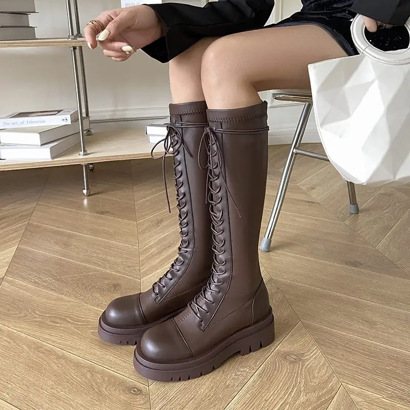 BLXQPYT Size 34-43 Thick Fur Women Boots Zipper Cross tied Knee High Boots Thick Bottom Fashion Botas Chunky Knight Boots
BLXQPYT Size 34-43 Thick Fur Women Boots Zipper Cross tied Knee High Boots Thick Bottom Fashion Botas Chunky Knight Boots