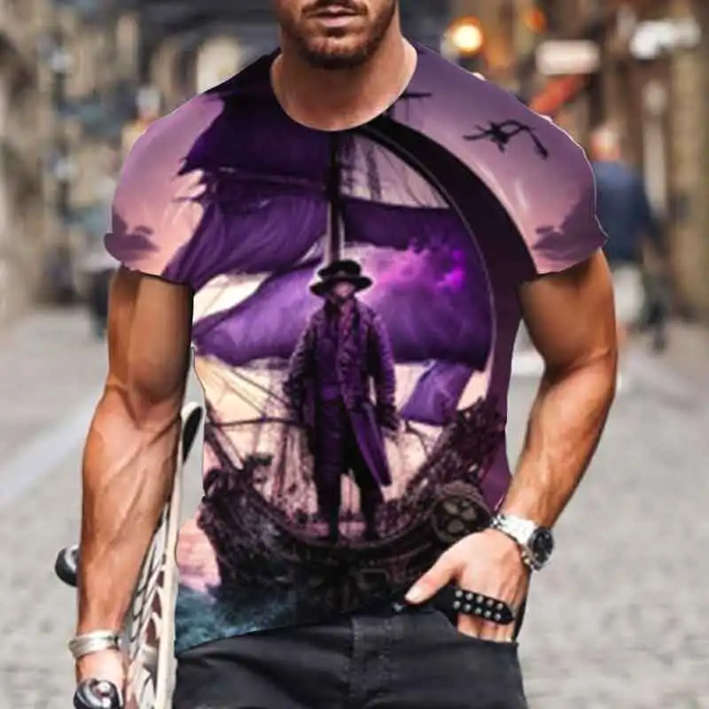 3D T-shirt Men's Fashion Hip Hop O Neck Short Sleeve Top Abstract Sailboat Pattern Harajuku Men's T-shirt Oversized T-shirt Men' 
3D T-shirt Men's Fashion Hip Hop O Neck Short Sleeve Top Abstract Sailboat Pattern Harajuku Men's T-shirt Oversized T-shirt Men'