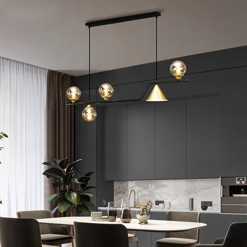 Nordic LED Chandelier For Dining Room Living Room Bar Modern Glass Ball Kitchen Ceiling Pendant Lights Black Luster Hanging Lamp
Nordic LED Chandelier For Dining Room Living Room Bar Modern Glass Ball Kitchen Ceiling Pendant Lights Black Luster Hanging Lamp