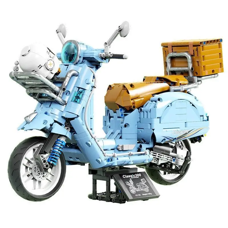 Новые высокотехнологичные классические строительные блоки серии VESPAS 1:5 мотоцикл MOC модель мотоцикла автомобиля Кубики Игрушки для подарка парню
Новые высокотехнологичные классические строительные блоки серии VESPAS 1:5 мотоцикл MOC модель мотоцикла автомобиля Кубики Игрушки для подарка парню