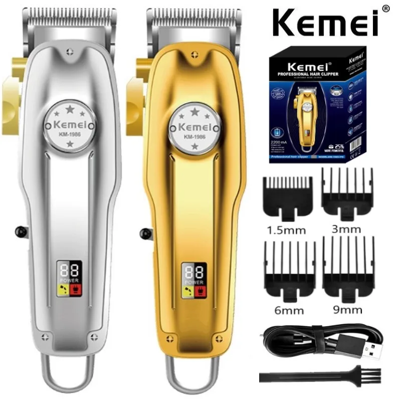 Профессиональная машинка для стрижки волос Kemei 1986 + PG, полностью металлический перезаряжаемый триммер для парикмахера, Мужская электрическ...
Профессиональная машинка для стрижки волос Kemei 1986 + PG, полностью металлический перезаряжаемый триммер для парикмахера, Мужская электрическ...