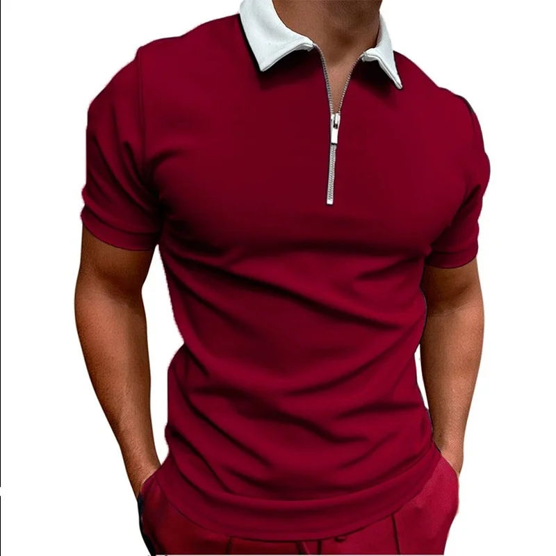Summer New Men's Casual T-shirt Short-sleeved Printing Slim Zipper Lapel Pullover t shirt Size M-5XL
Summer New Men's Casual T-shirt Short-sleeved Printing Slim Zipper Lapel Pullover t shirt Size M-5XL