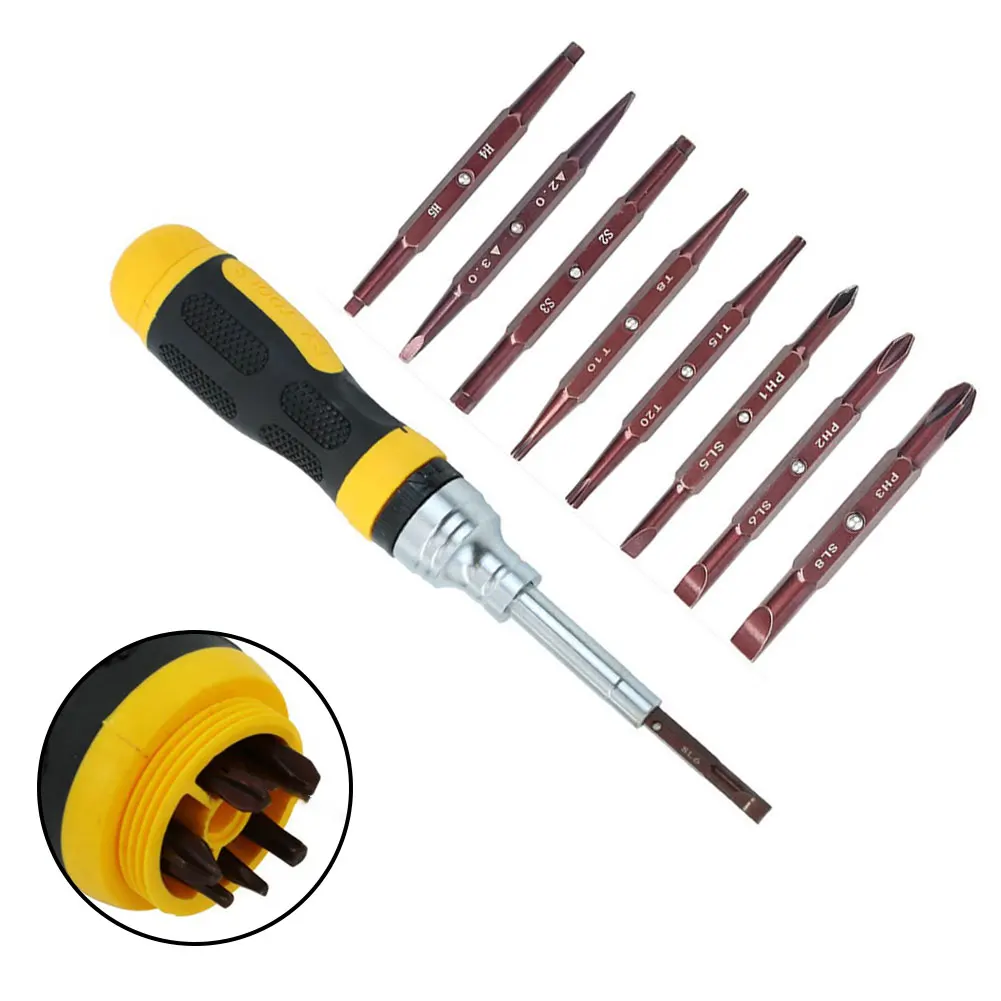 19 In 1 Precision Ratchet Screwdriver Bit Magnetic Screwdrivers Multi-Function Dual Head Screw Driver Portable Hand Tool
19 In 1 Precision Ratchet Screwdriver Bit Magnetic Screwdrivers Multi-Function Dual Head Screw Driver Portable Hand Tool