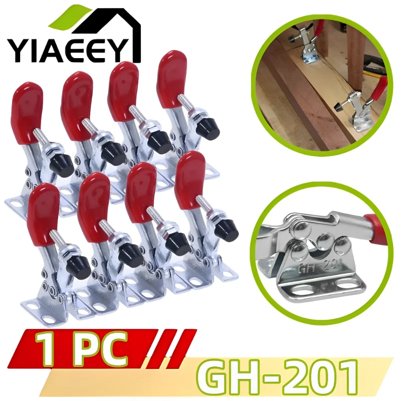 GH-201 Woodwork Lever Clamp Horizontal Toggle Clamp Quick-Release Workbench Clamping 27KG Clamps for Woodworking Carpentry Tools
GH-201 Woodwork Lever Clamp Horizontal Toggle Clamp Quick-Release Workbench Clamping 27KG Clamps for Woodworking Carpentry Tools