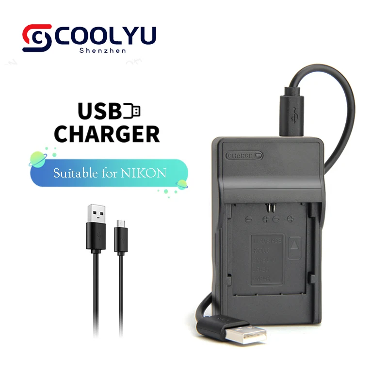 

USB Slim Micro Battery Charger for EN-EL5 ENEL5 Nikon Coolpix 3700 4200 5900 7900 P3 P4 P80 P90 P100 P500 P510 P520 P530 P5000