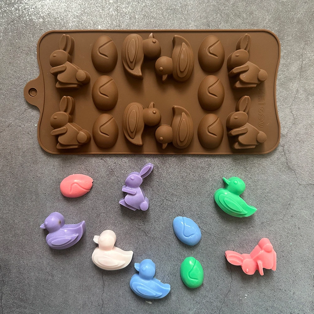 14 Holes Easter Chocolate Silicone Mold 3d Candy Egg Bunny Duck Rabbit Ice Candy Moulds Forms for baking Cake Molds
14 Holes Easter Chocolate Silicone Mold 3d Candy Egg Bunny Duck Rabbit Ice Candy Moulds Forms for baking Cake Molds
