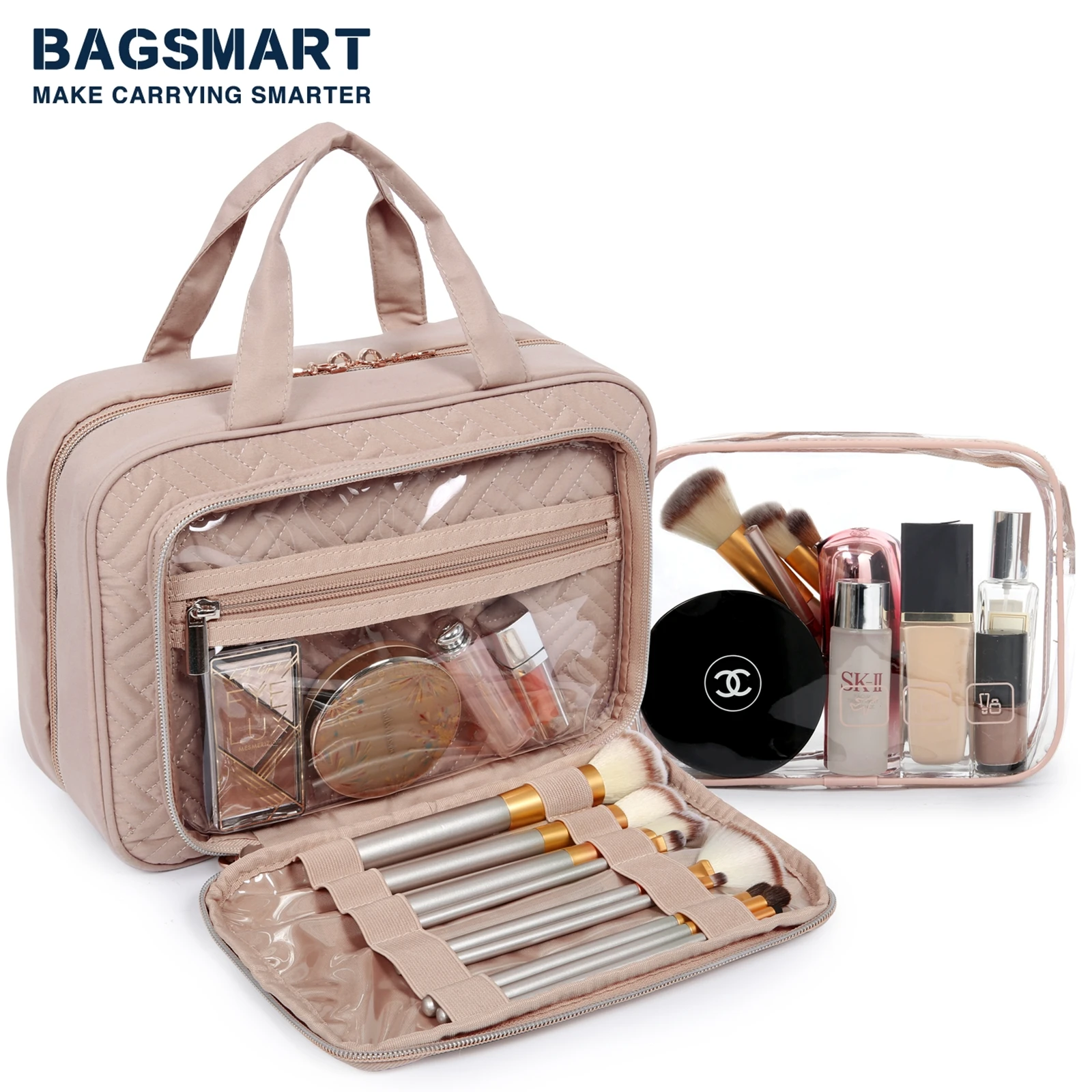 Large Toiletry Bag BAGSMART Travel Makeup Organizer Water-resistant Cosmetic Bag for Shampoo Full Sized Container Toiletries
Large Toiletry Bag BAGSMART Travel Makeup Organizer Water-resistant Cosmetic Bag for Shampoo Full Sized Container Toiletries