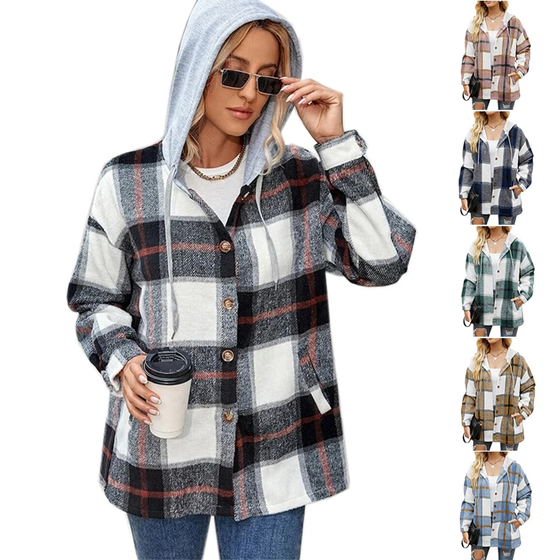 Coats for women Hoodies Plaid fall outfits mulheres clothing Casual Hooded Shirt Long Sleeve Streetwear hoodys free shipping HD3
Coats for women Hoodies Plaid fall outfits mulheres clothing Casual Hooded Shirt Long Sleeve Streetwear hoodys free shipping HD3