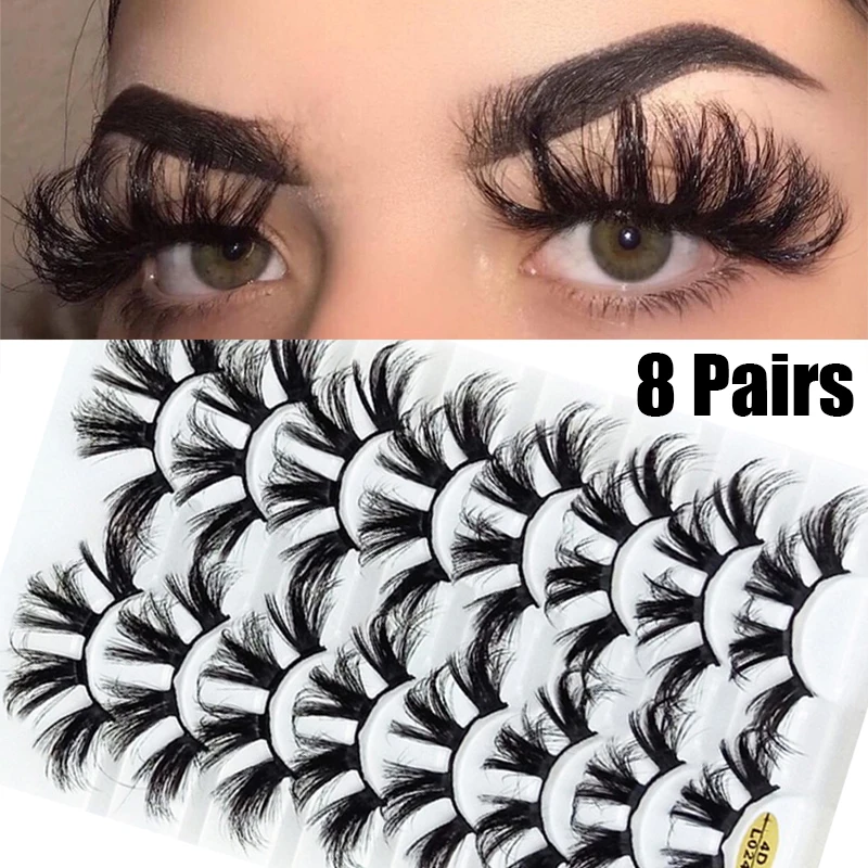 8 Pairs Cross 3D False Eyelashes Long Thick Dramatic Fake Eyelash Volume Fluffy Lashes Set Makeup Extension Tools Faux Cils
8 Pairs Cross 3D False Eyelashes Long Thick Dramatic Fake Eyelash Volume Fluffy Lashes Set Makeup Extension Tools Faux Cils