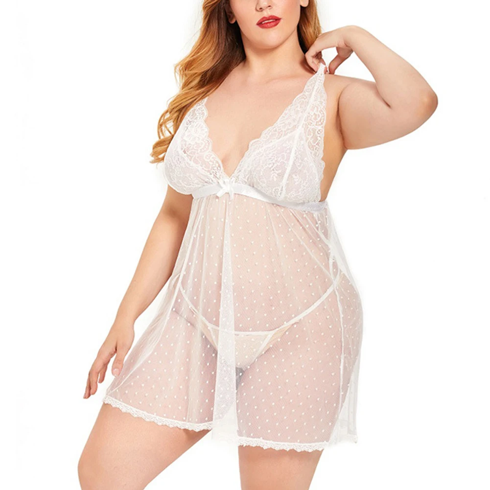2XL~5XL Plus Size Women Sexy Lace Nightdress Underwear Sleepwear Lingerie Loungewear Set Soft And Comfortable
2XL~5XL Plus Size Women Sexy Lace Nightdress Underwear Sleepwear Lingerie Loungewear Set Soft And Comfortable