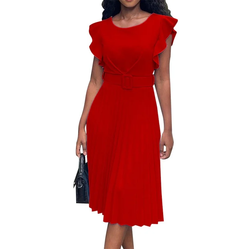 Sexy White African Dresses for Women 2022 Summer Clothes Flare Sleeve Long Pleat Dress Party Elegant Robe Longue Femme With Belt
Sexy White African Dresses for Women 2022 Summer Clothes Flare Sleeve Long Pleat Dress Party Elegant Robe Longue Femme With Belt