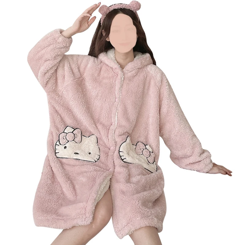 Kawaii Anime Kittys Pink The New Winter Household Soft Coral Fleece Pajamas Girl Pleasantly Surprised Birthday Christmas Present 
Kawaii Anime Kittys Pink The New Winter Household Soft Coral Fleece Pajamas Girl Pleasantly Surprised Birthday Christmas Present