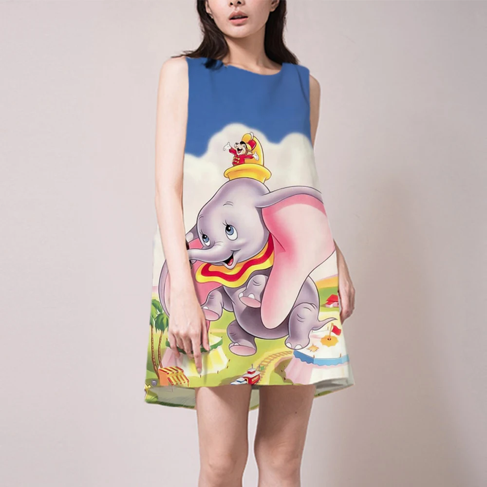 New Summer Women Mini Dresses Casual Beach Party Disney Dumbo Cartoon Dress Sleeveless Sundress Female Fashion Mini Sexy Dresses
New Summer Women Mini Dresses Casual Beach Party Disney Dumbo Cartoon Dress Sleeveless Sundress Female Fashion Mini Sexy Dresses