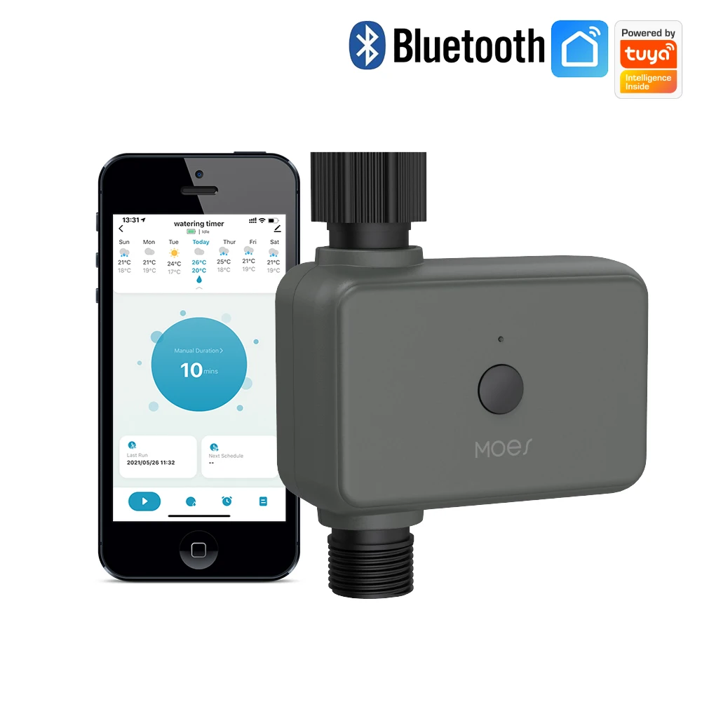 Smart Tuya Bluetooth Garden Water Timer Rain Delay Programmable Irrigation Timer with Automatic and Manual Watering Hub Required
Smart Tuya Bluetooth Garden Water Timer Rain Delay Programmable Irrigation Timer with Automatic and Manual Watering Hub Required