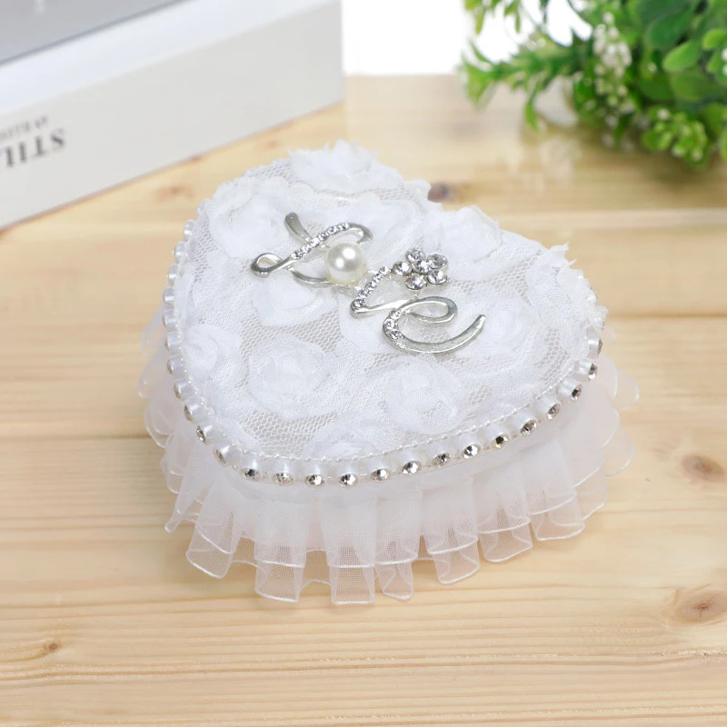 Lace Jewelry Box Romantic Heart-shape Ring Case Wedding Rings Holder Romantic Wedding Ring Bearer Pillow Cushion Holder
Lace Jewelry Box Romantic Heart-shape Ring Case Wedding Rings Holder Romantic Wedding Ring Bearer Pillow Cushion Holder