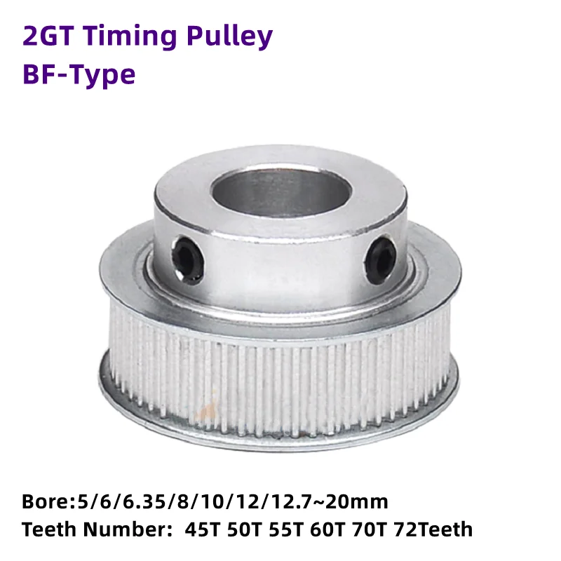 

2GT 45T 50T 55T 60T 70T 72Teeth GT2 Timing Pulley Bore5~20mm For Belt Width 6/10mm Synchronous belt 3D Printer
